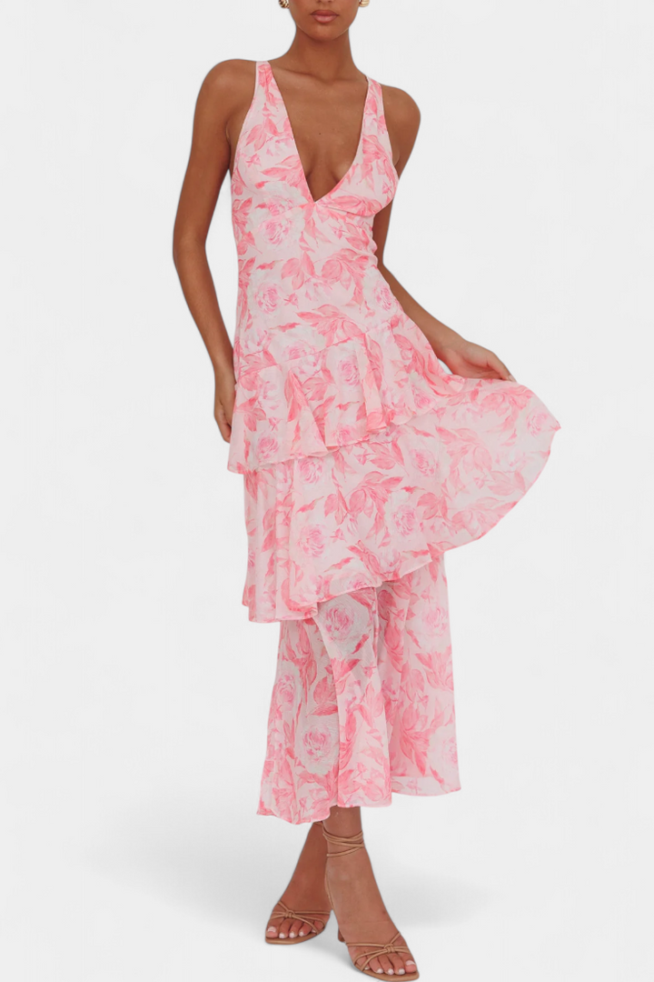 Isabella | Prom Tiered Ruffle Maxi Dress