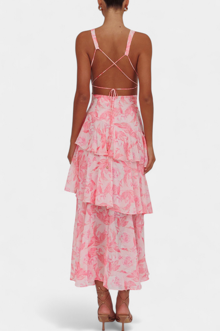 Isabella | Prom Tiered Ruffle Maxi Dress