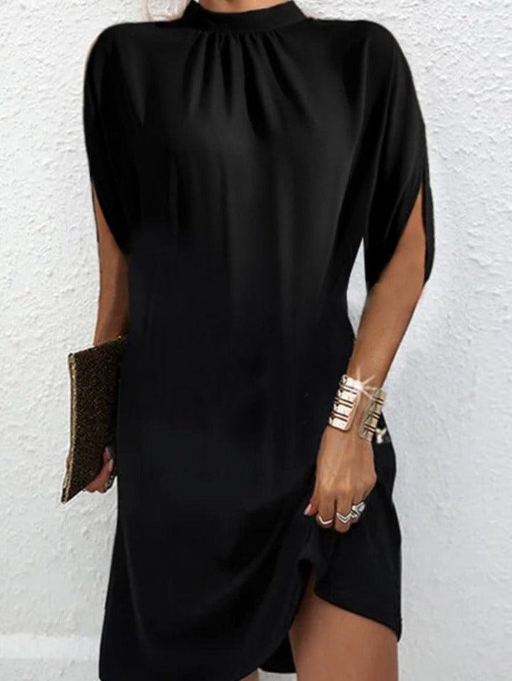 Celeste | Wedding Guest Elegant Split Sleeve Midi Dress