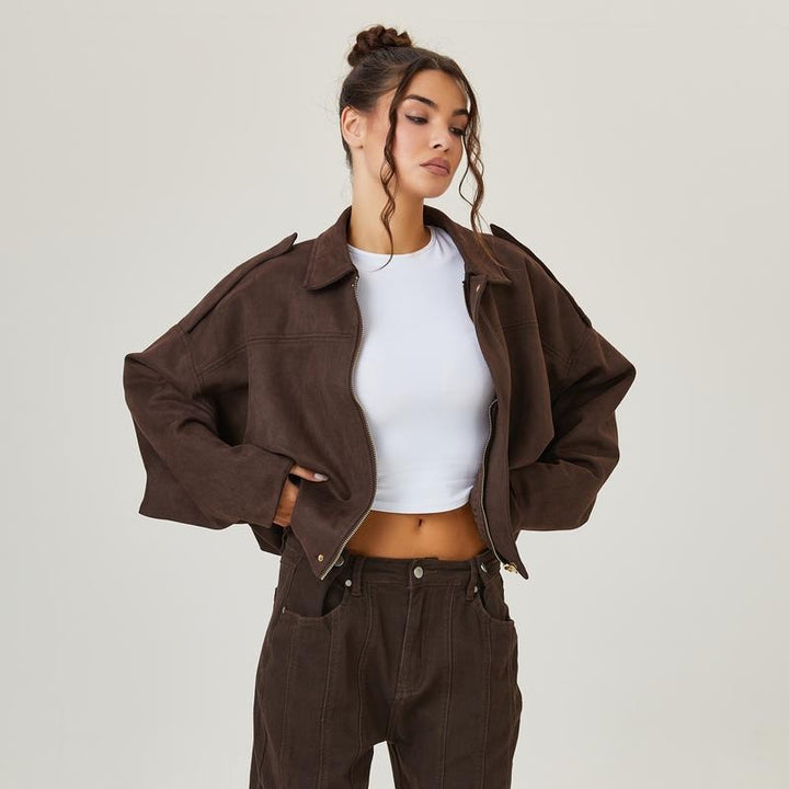 Gianna | Oversized Collared Bomber Jacket