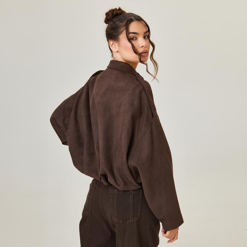 Gianna | Oversized Collared Bomber Jacket