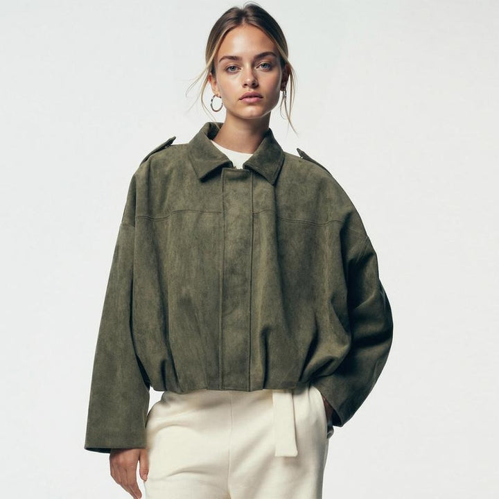 Gianna | Oversized Collared Bomber Jacket