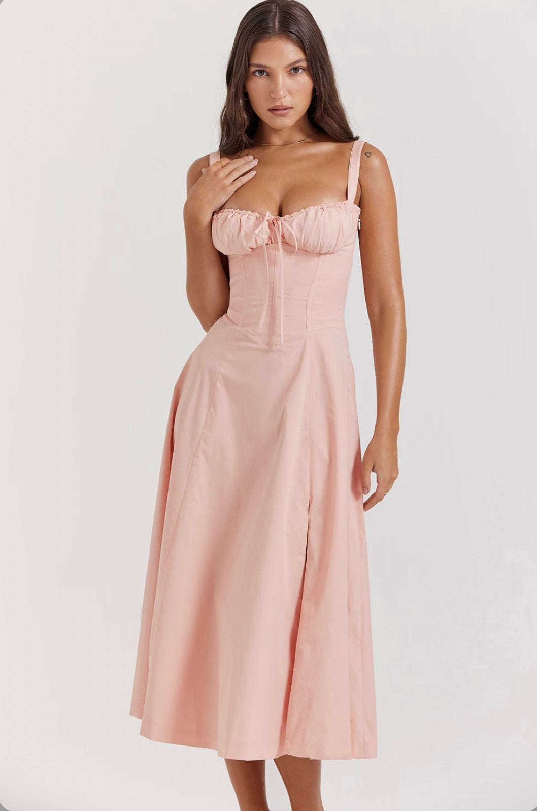 Marissa | Wedding Guest Corset Midi Dress