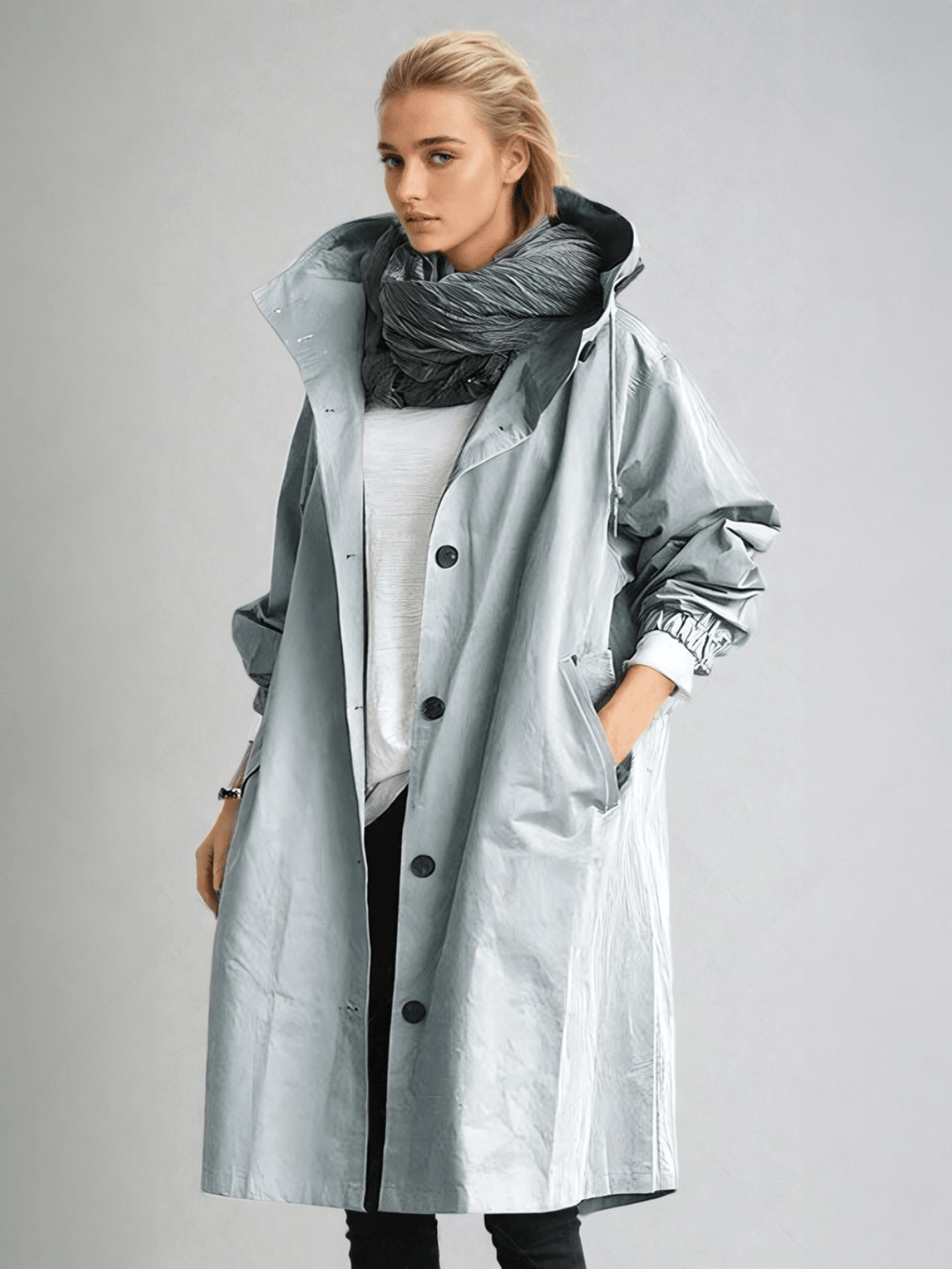Sophie | Relaxed Fit Button Front Raincoat