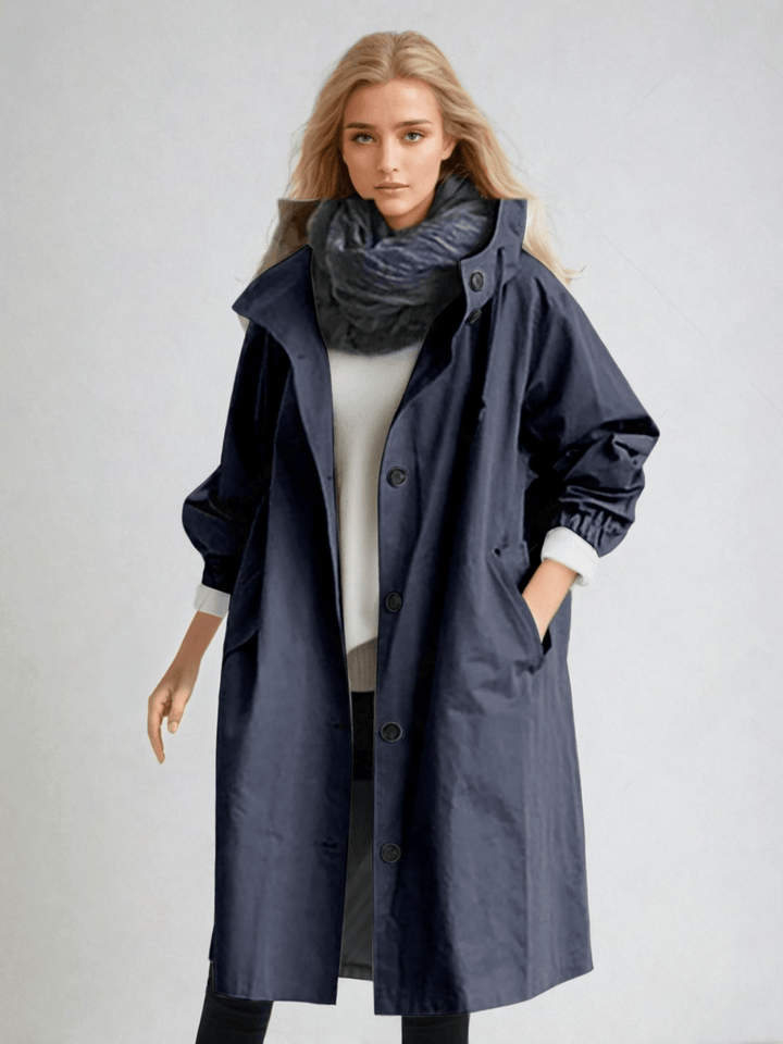 Sophie | Relaxed Fit Button Front Raincoat