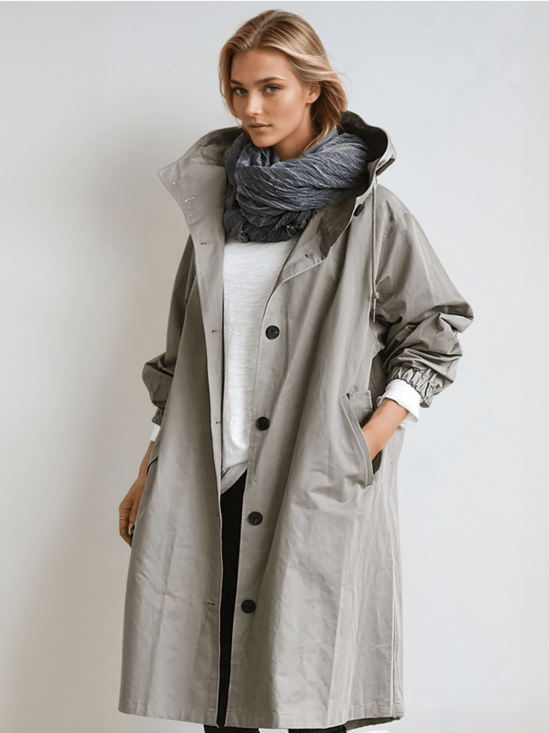 Sophie | Relaxed Fit Button Front Raincoat