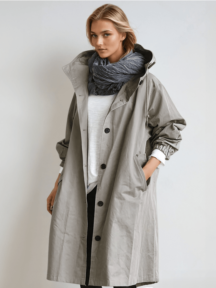 Sophie | Relaxed Fit Button Front Raincoat