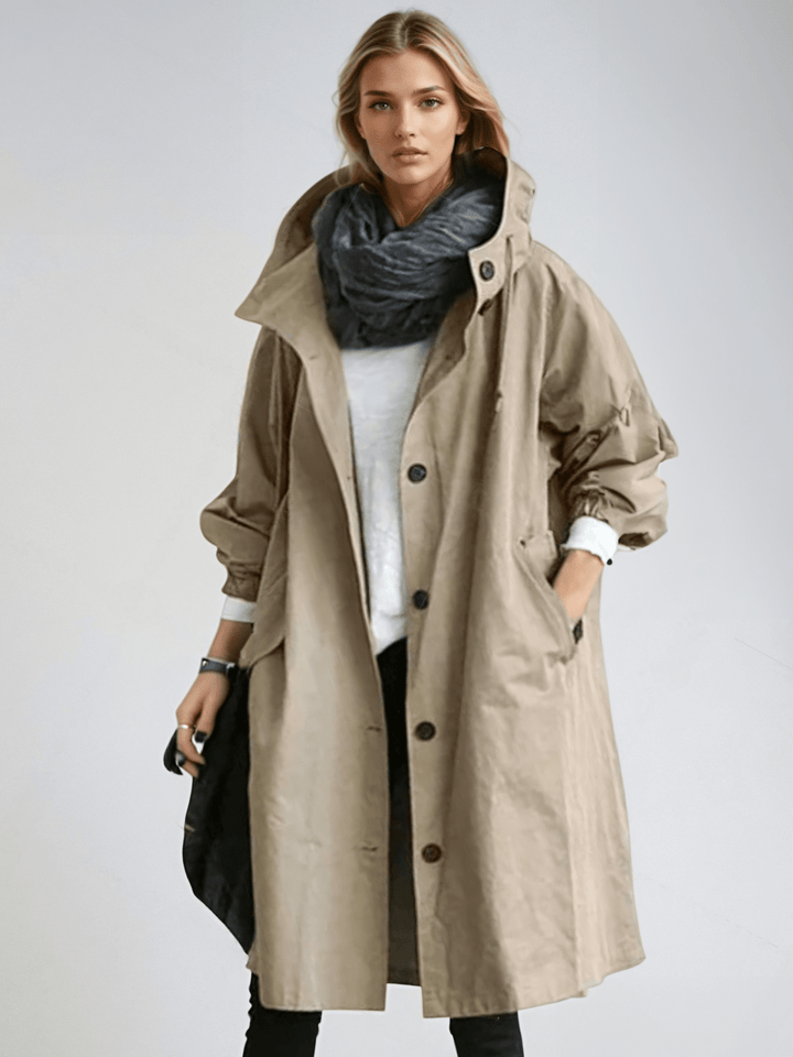 Sophie | Relaxed Fit Button Front Raincoat