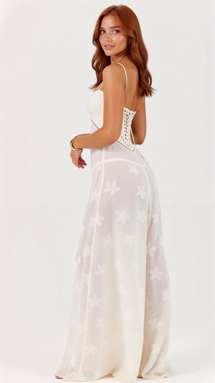 Eliana | Prom Floral Lace Maxi Dress