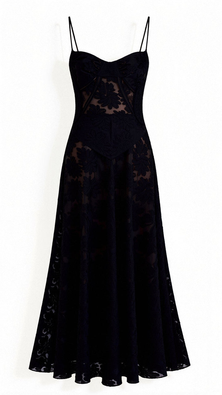 Eliana | Prom Floral Lace Maxi Dress
