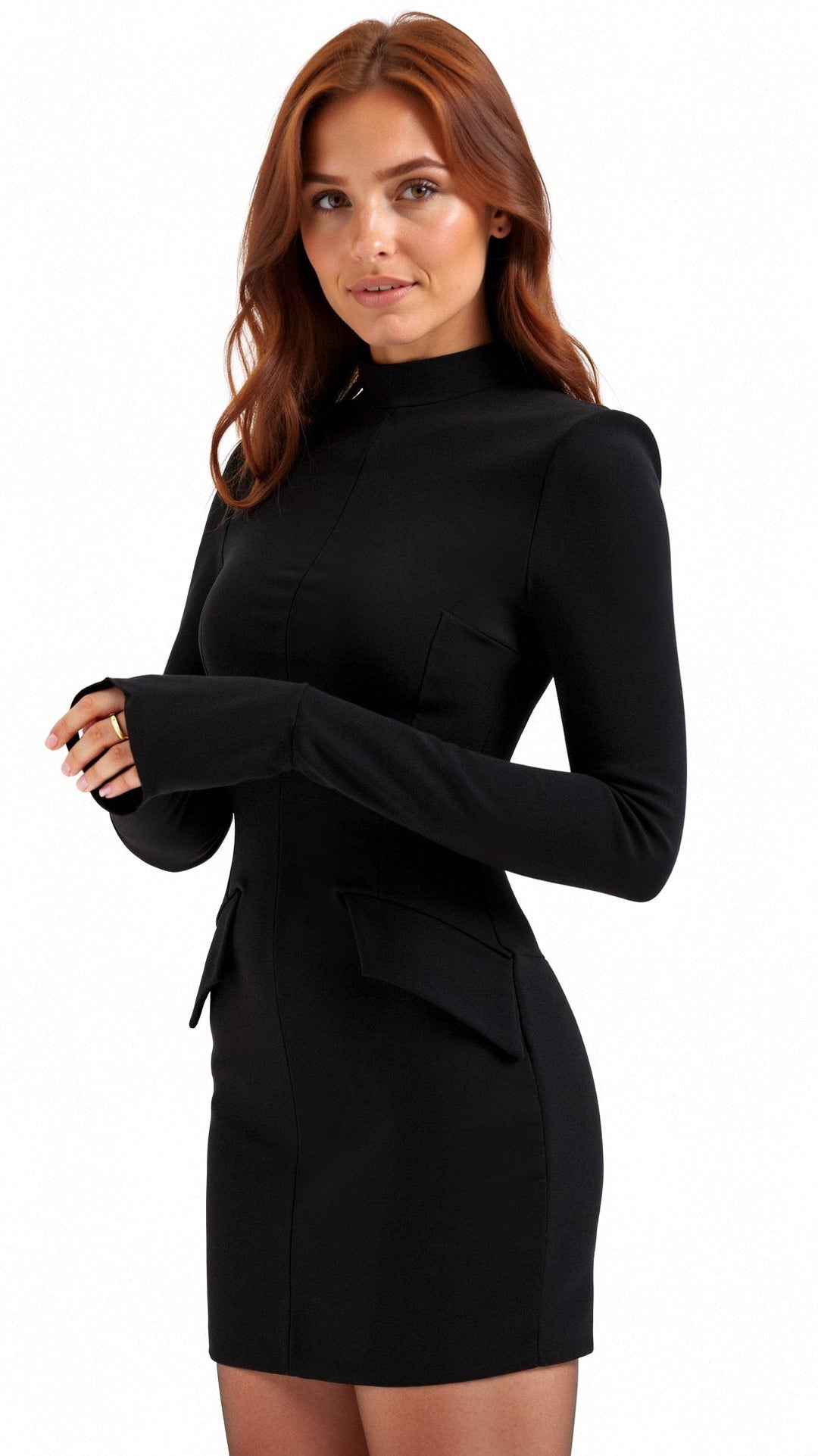 Vivienne | Elegant High Neck Mini Dress