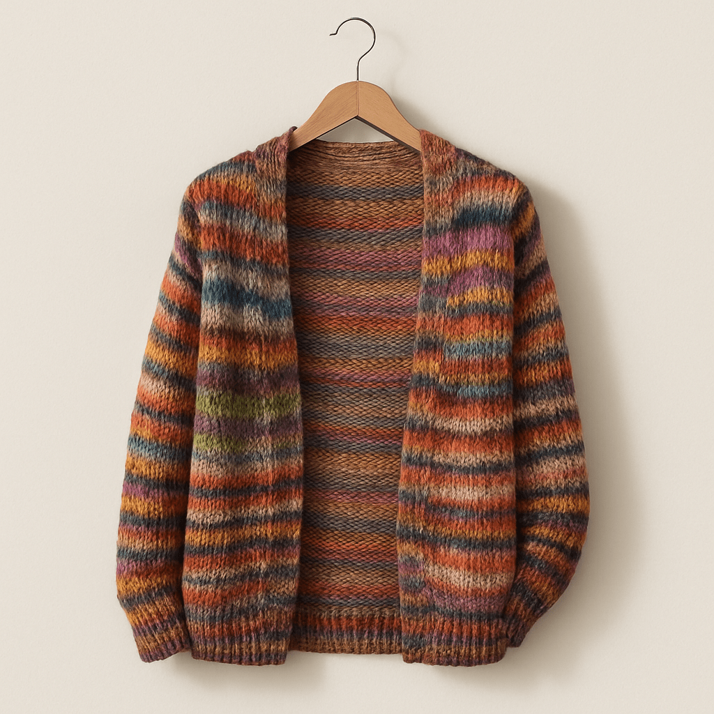 Amelia | Multicolour Striped Open Front Cardigan