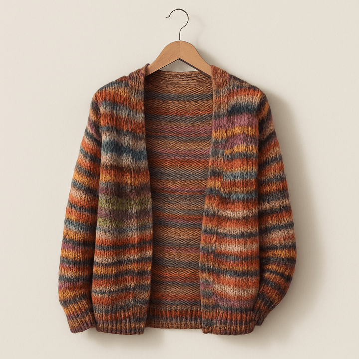 Amelia | Multicolour Striped Open Front Cardigan
