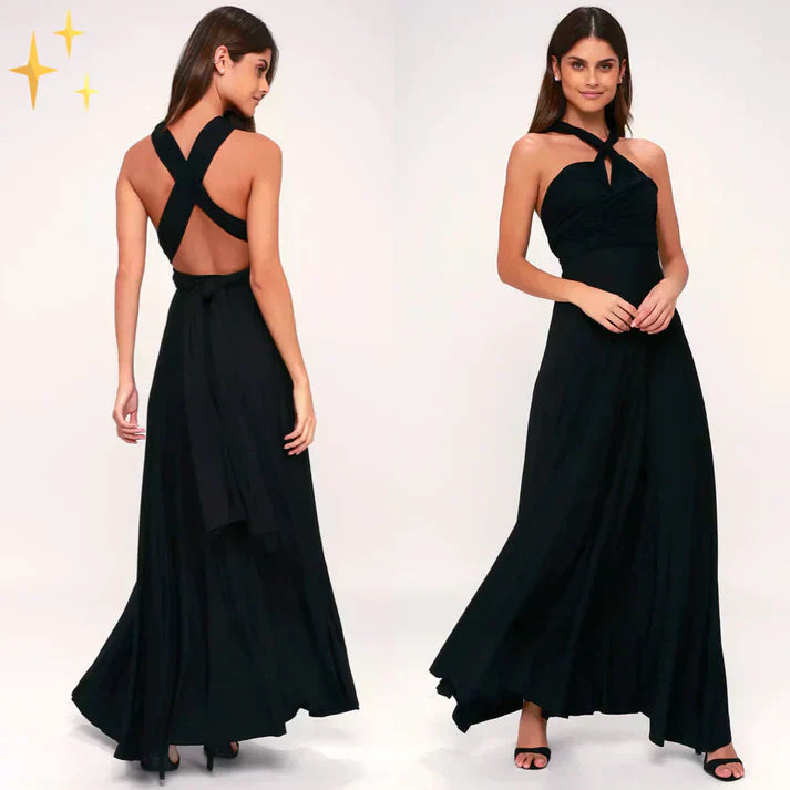 Olivia | Graduation Halter Neck Evening Maxi Dress