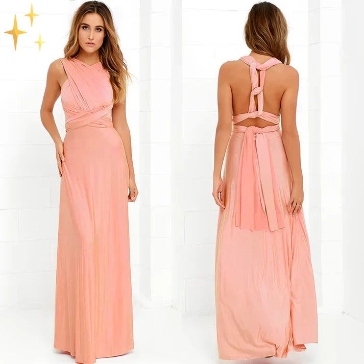 Olivia | Graduation Halter Neck Evening Maxi Dress