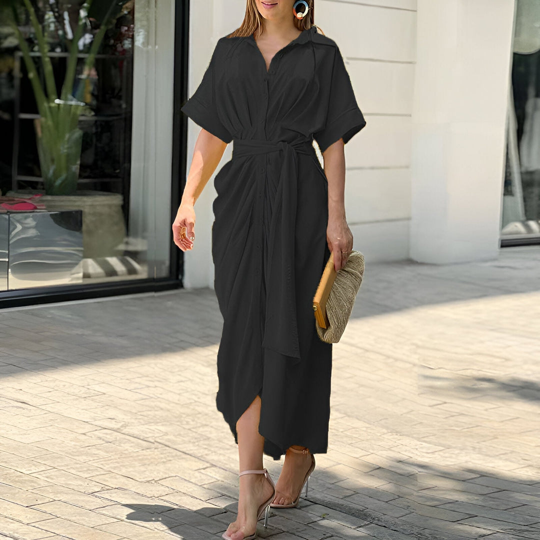 Brielle | Wedding Guest Elegant Draped Party Dress