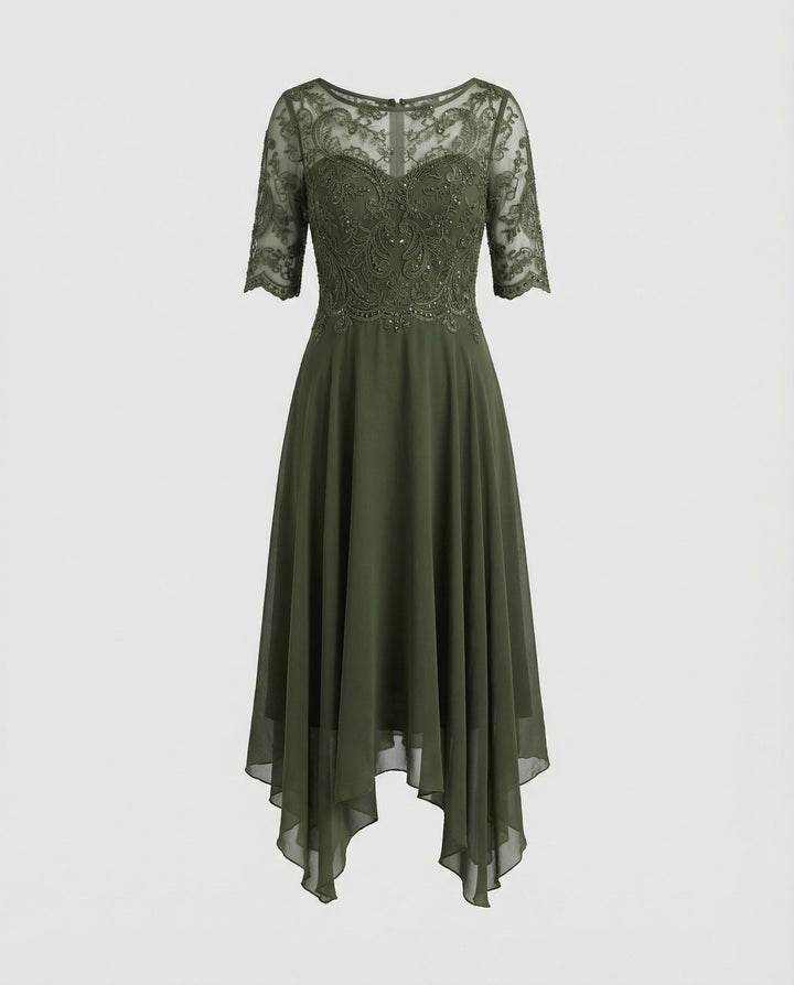 Juliette | Flowing Chiffon Occasion Midi Dress