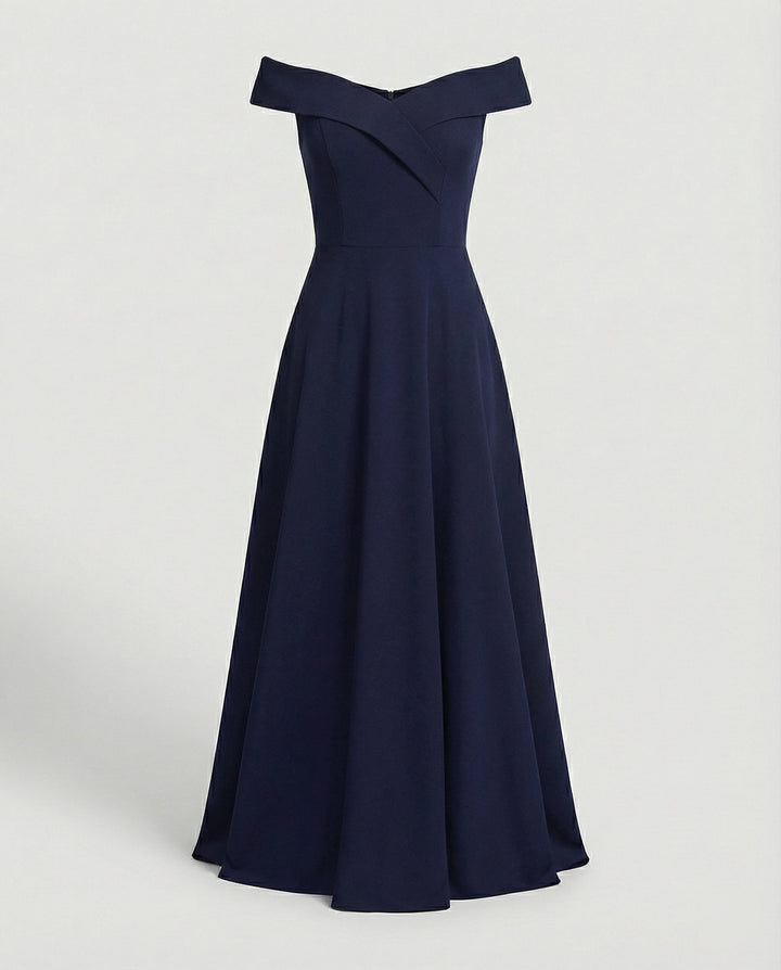 Marie | Wedding Guest Off Shoulder Maxi Dress