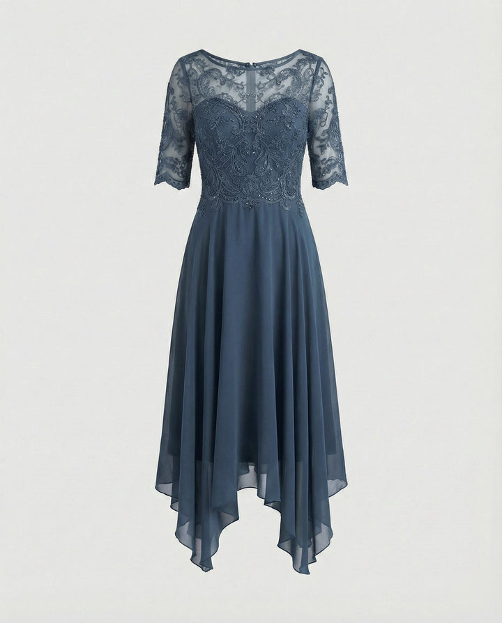 Juliette | Flowing Chiffon Occasion Midi Dress