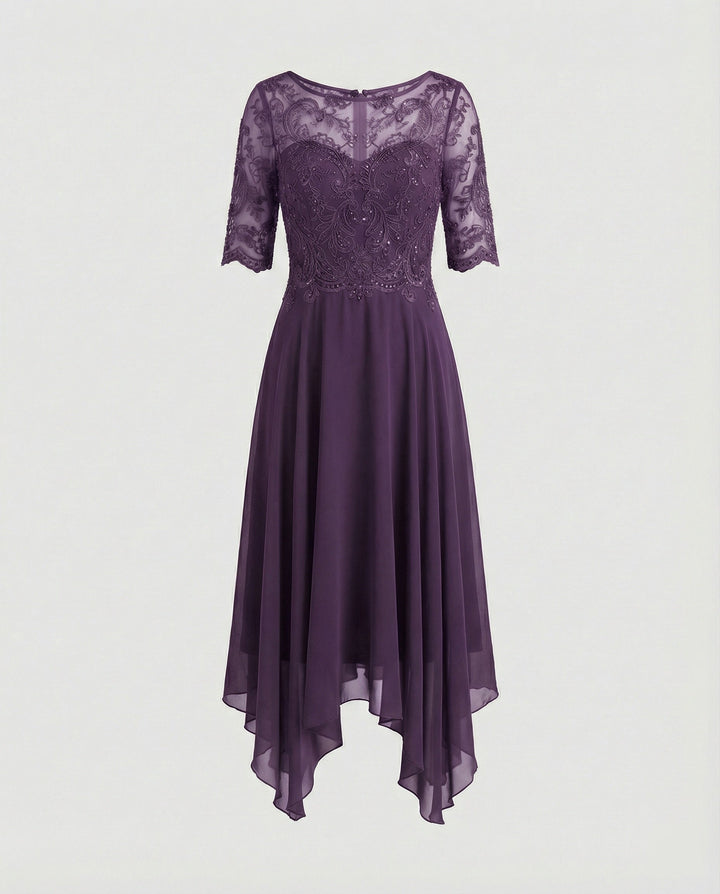 Juliette | Flowing Chiffon Occasion Midi Dress