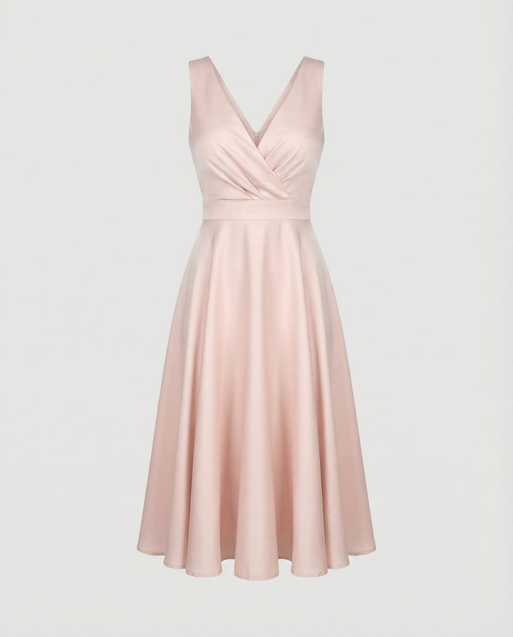 Alina | Wedding Guest Sleeveless Wrap Midi Dress