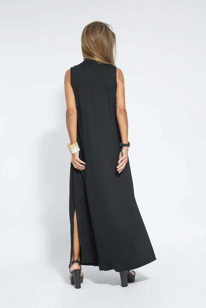 Odessa | Wedding Guest Sleeveless V Neck Maxi Dress