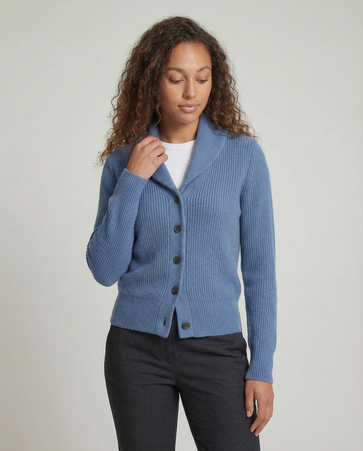 Chloe | Classic Rib Knit Button Front Cardigan