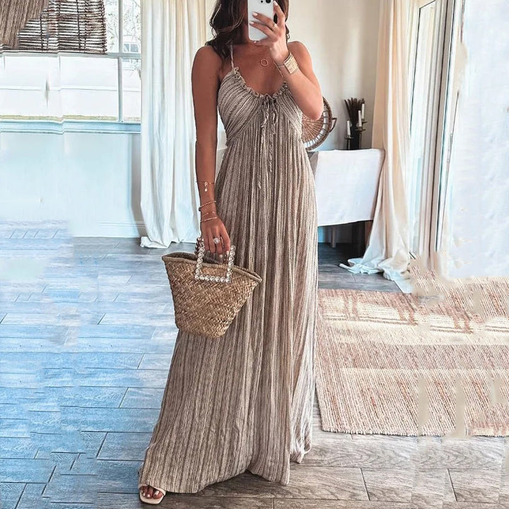 Evie | Graduation Strappy Smocked Maxi Dress