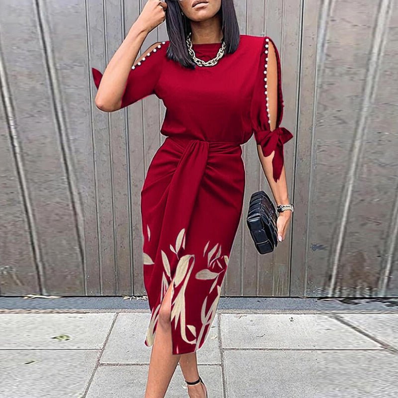 Charlotte | Wedding Guest Floral Tie Waist Midi Dress
