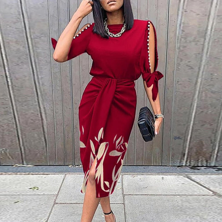Charlotte | Wedding Guest Floral Tie Waist Midi Dress