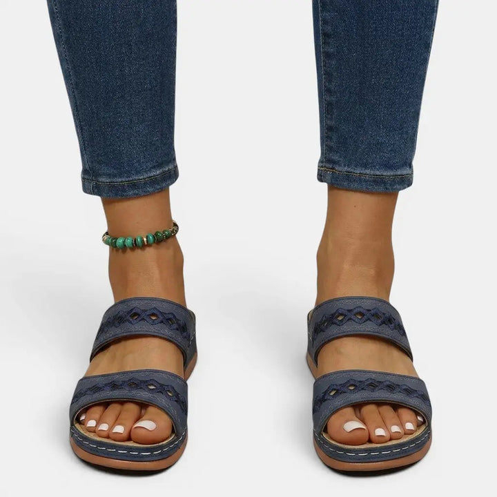 Eliza | Comfortable Cut-Out Double Strap Sandals