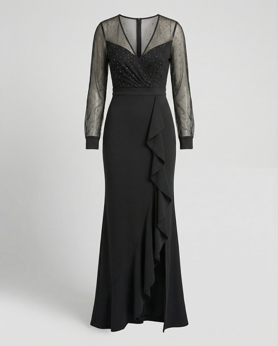 Amelia | Wedding Guest Elegant Ruffle Evening Dress
