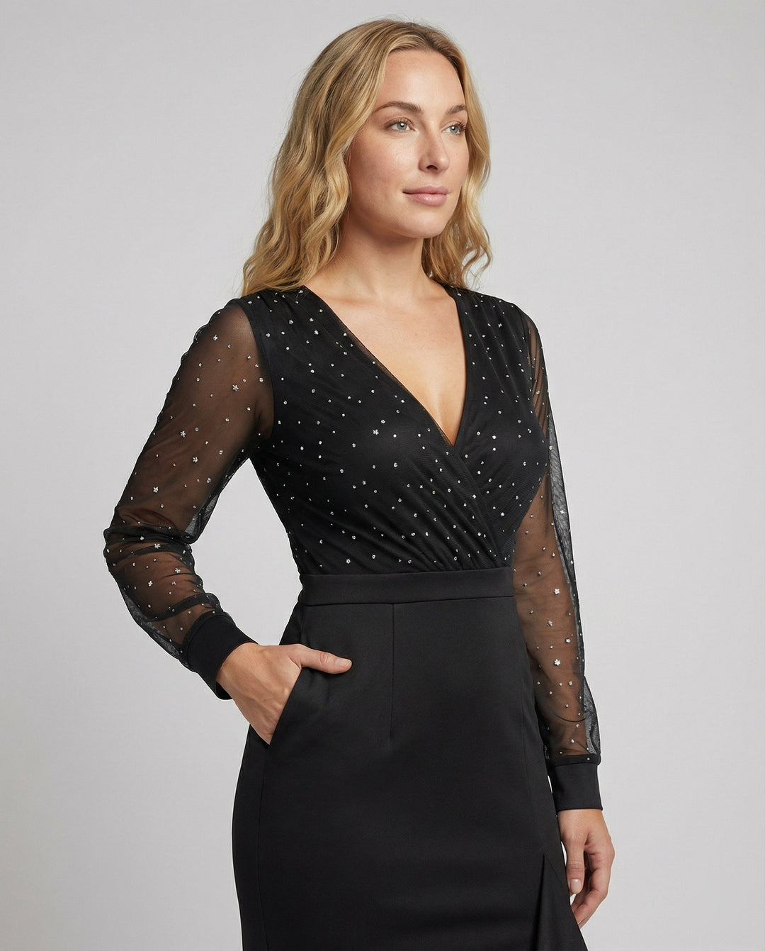 Amelia | Wedding Guest Elegant Ruffle Evening Dress